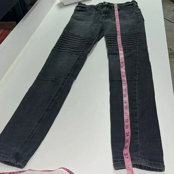 Faded black stretchy denim jeans size 26 Jeggings front back pockets - Picture 1 of 6